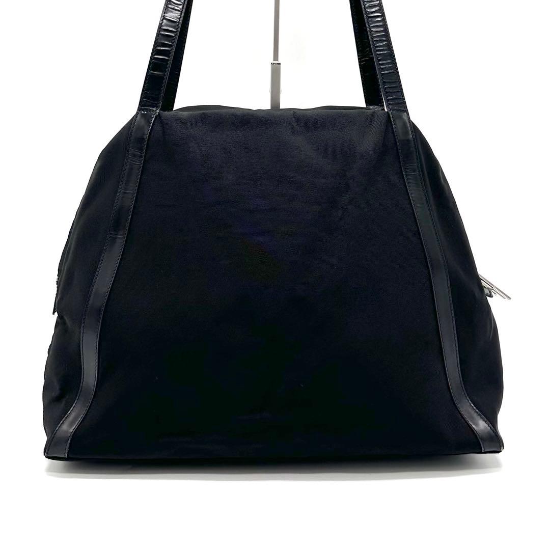 GUCCI トートバッグ ボストン ロゴ金具 A4可 レザー ナイロン ブラック