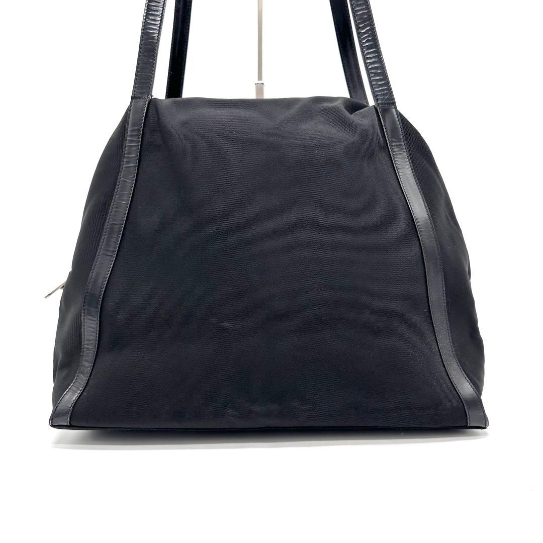 GUCCI トートバッグ ボストン ロゴ金具 A4可 レザー ナイロン ブラック