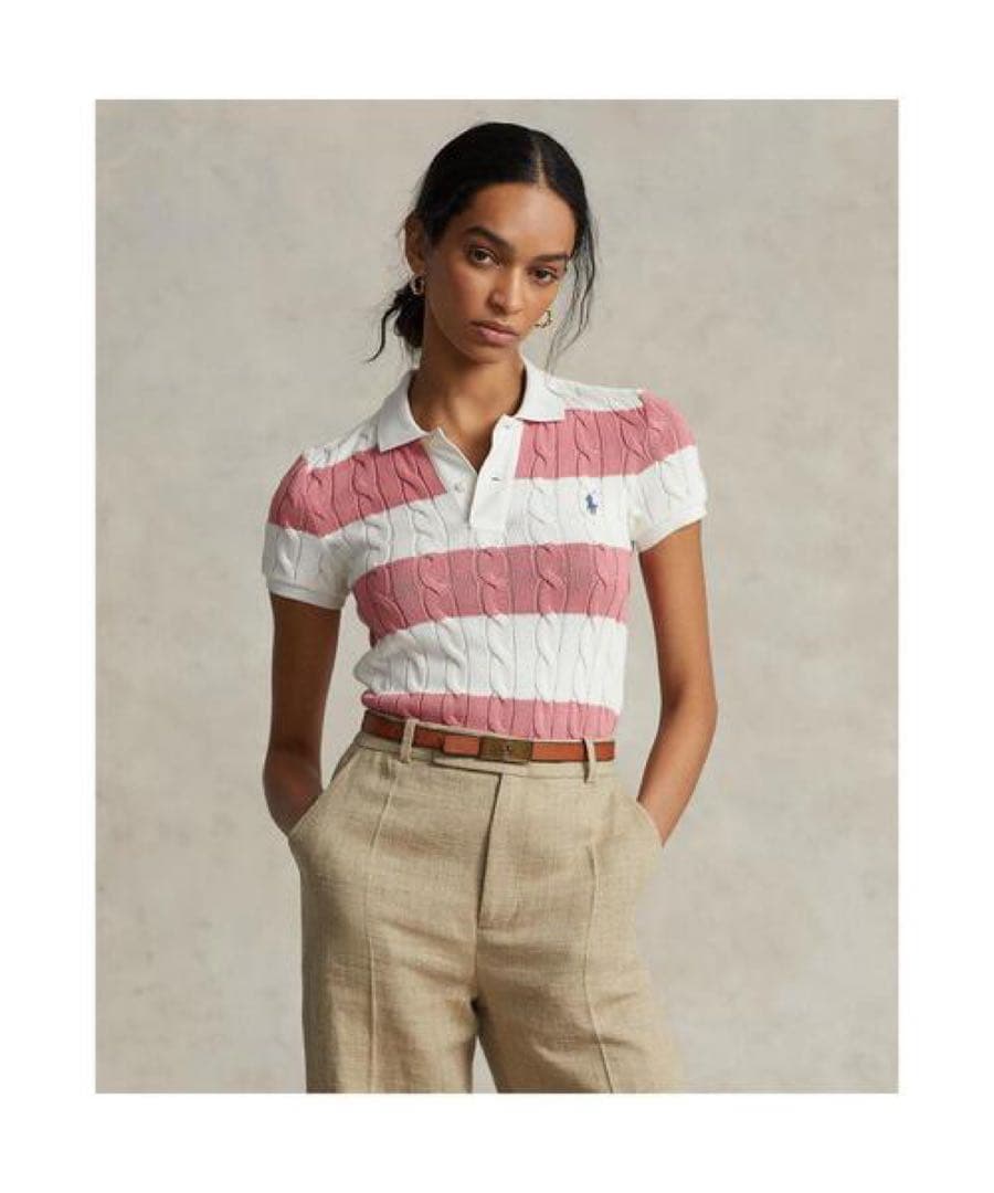 POLO RALPH LAUREN ケーブルニット ポロシャツ