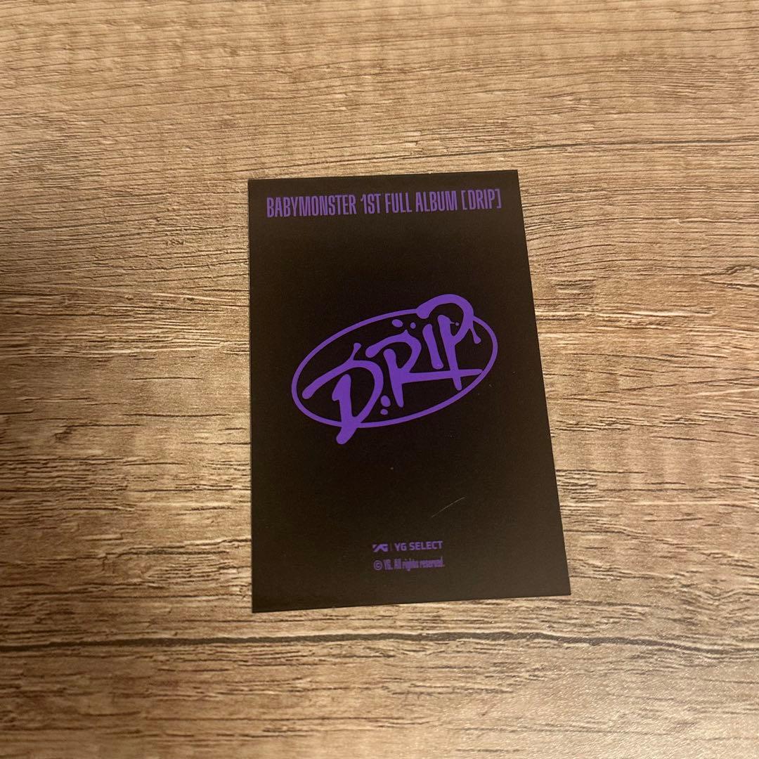 BABYMONSTER DRIP yg ヨントン　当選　トレカ　アサ　チェキ