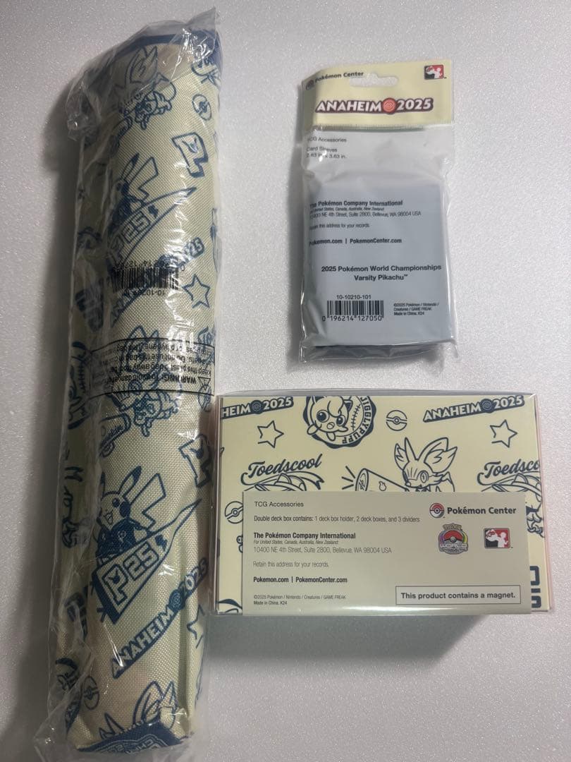 【WCS2025 ポケモンカード アナハイム】 青 ピカチュウ 3点セット