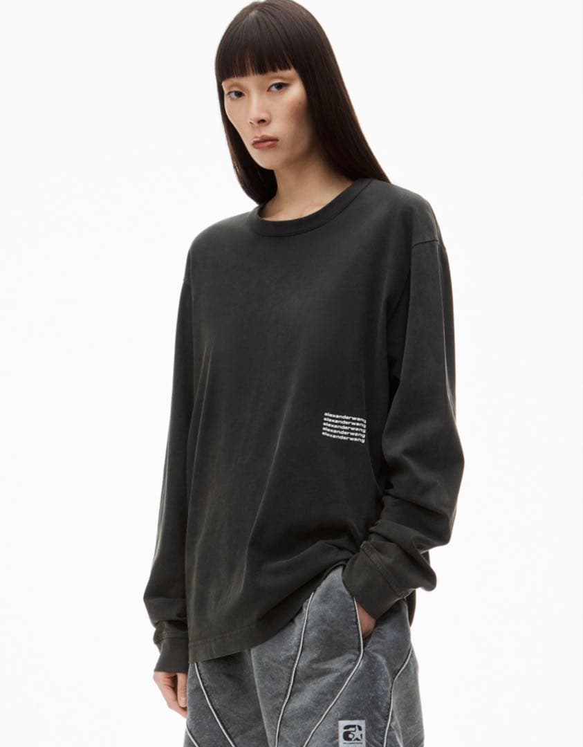 alexanderwang ダークグレー 長袖Tシャツ