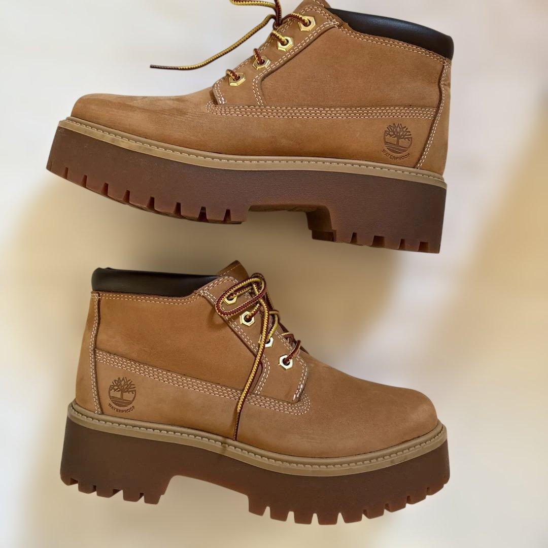 美品 Timberland 厚底 Stone Street Mid WPブーツ