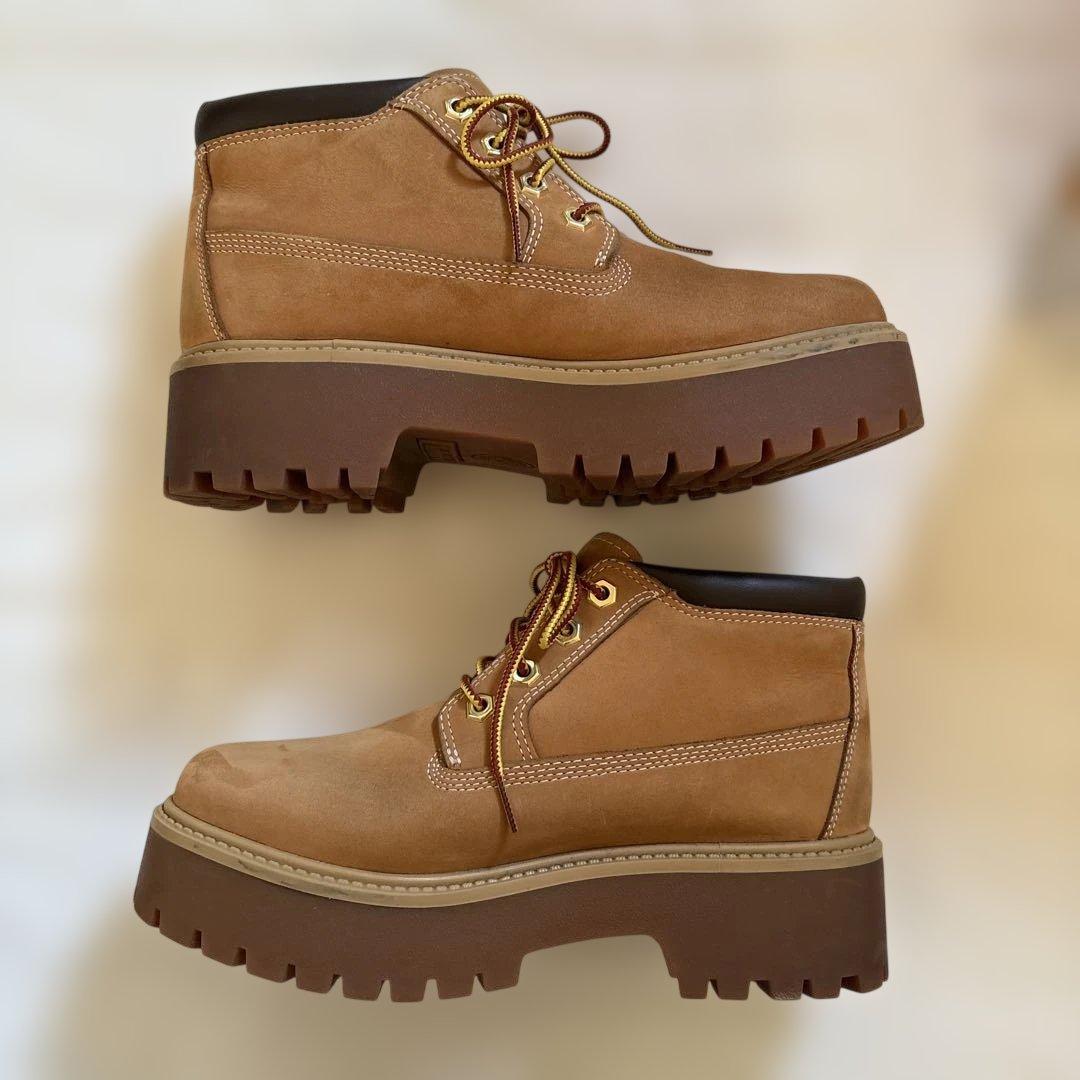 美品 Timberland 厚底 Stone Street Mid WPブーツ