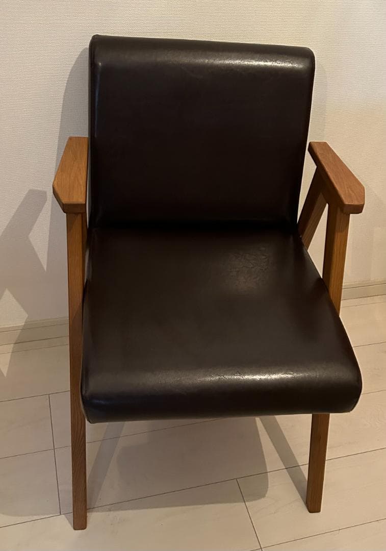 しろしろくま_unico　DALE(デール)　アームチェア　ダークブラウン