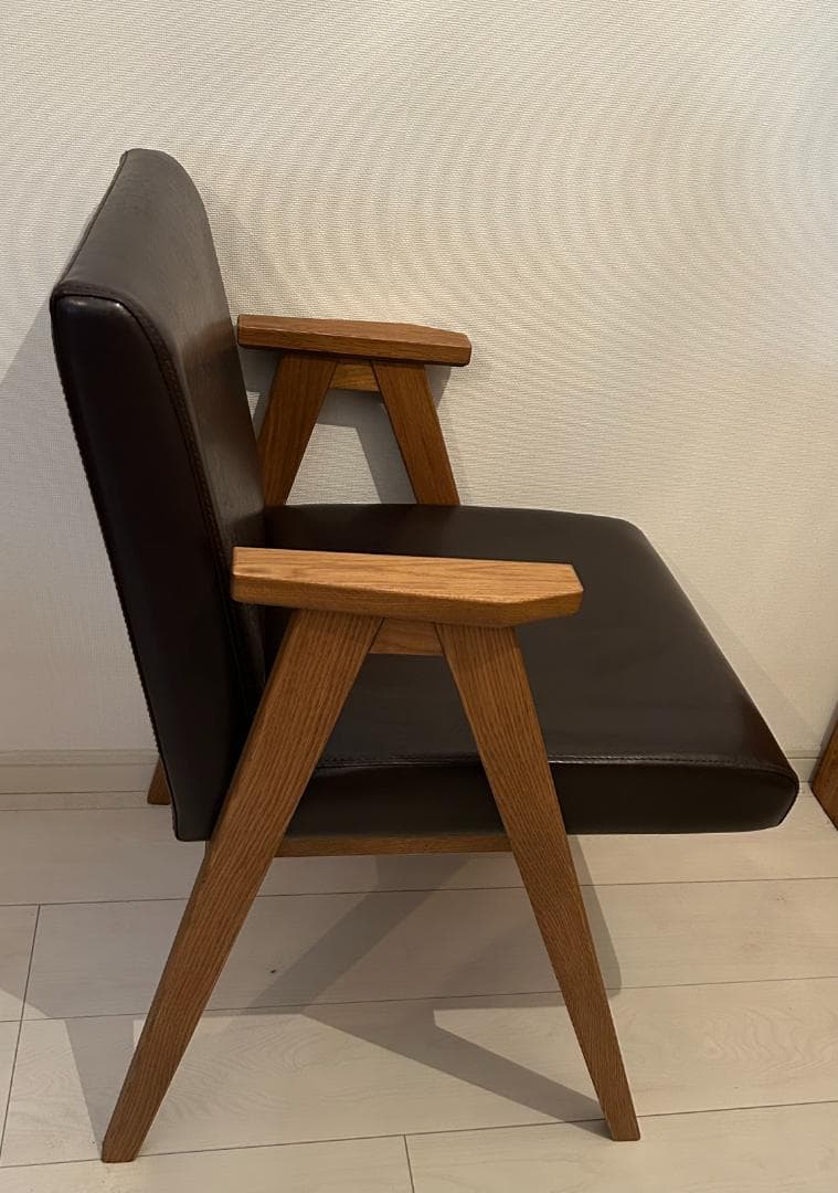 しろしろくま_unico　DALE(デール)　アームチェア　ダークブラウン