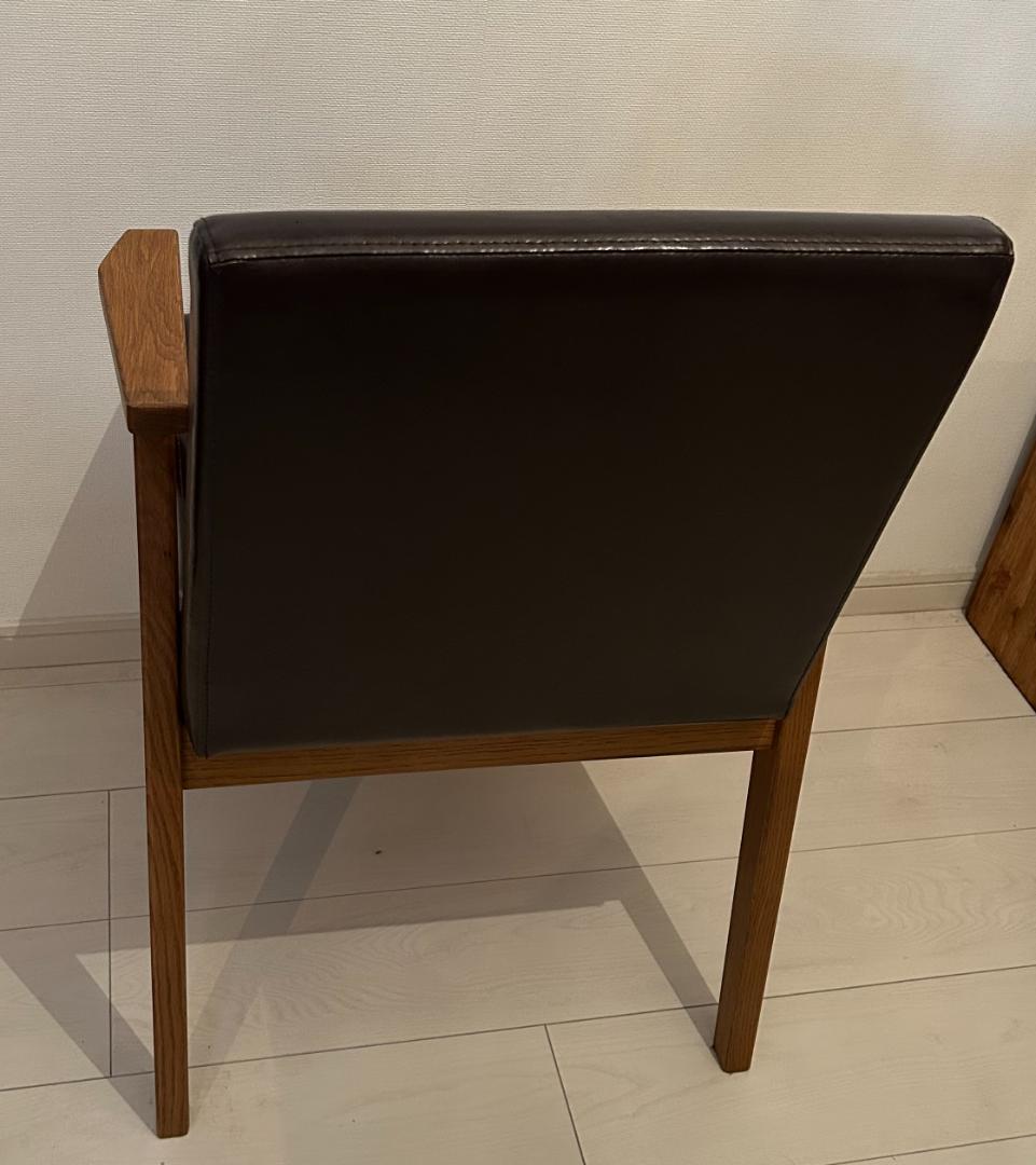 しろしろくま_unico　DALE(デール)　アームチェア　ダークブラウン