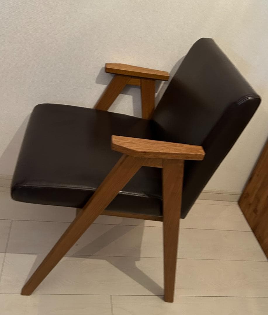 しろしろくま_unico　DALE(デール)　アームチェア　ダークブラウン