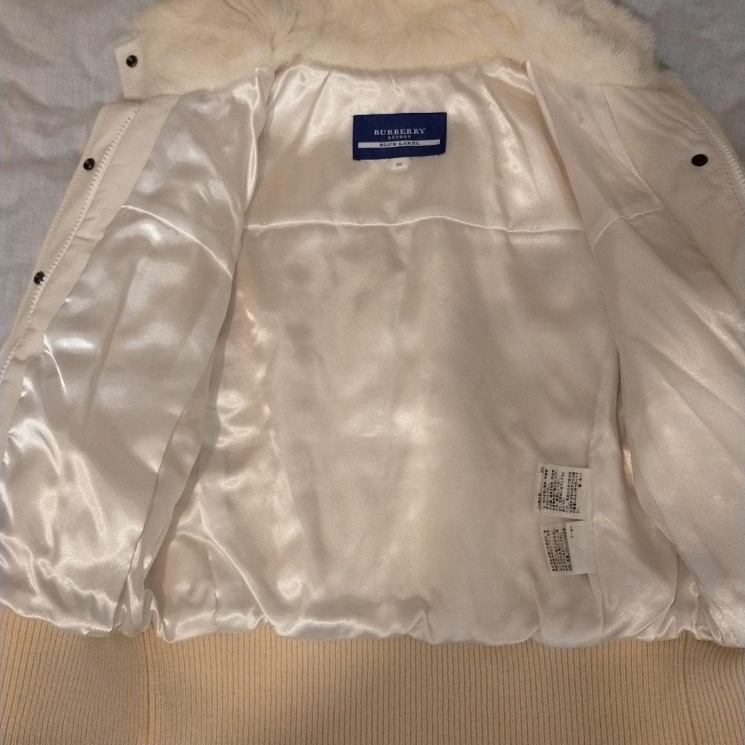 バーバリーブルーレーベル　ラビットファー　ジャケット