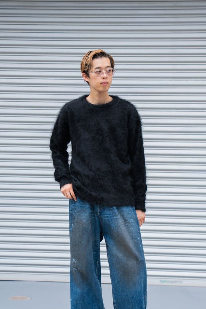 トップス stein CASHMERE SHAGGY KNIT CREW NECK LS