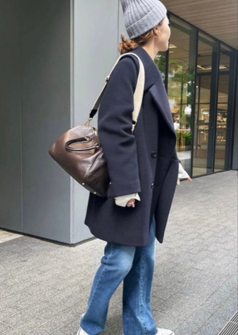 【ひめ】スピックアンドスパン　MANTECO コート　ネイビー　サイズ36