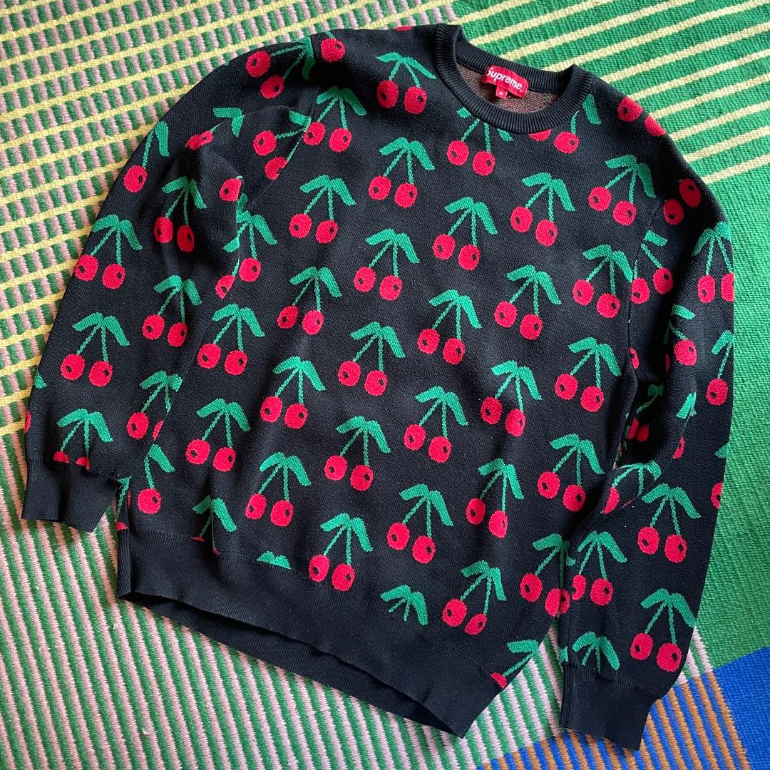 (*〜様 Supreme cherry sweater ブラック
