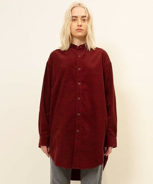 Attick by Johnbull　バーガンディ コーデュロイ シャツ