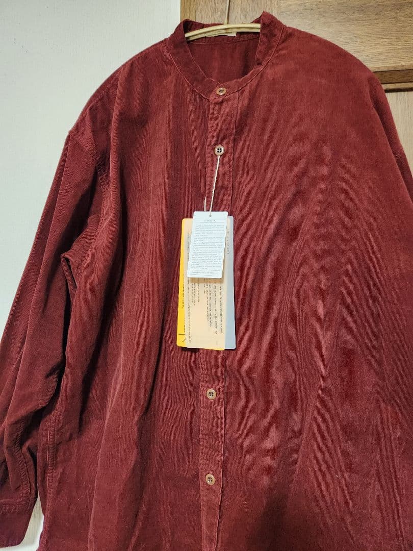 Attick by Johnbull　バーガンディ コーデュロイ シャツ