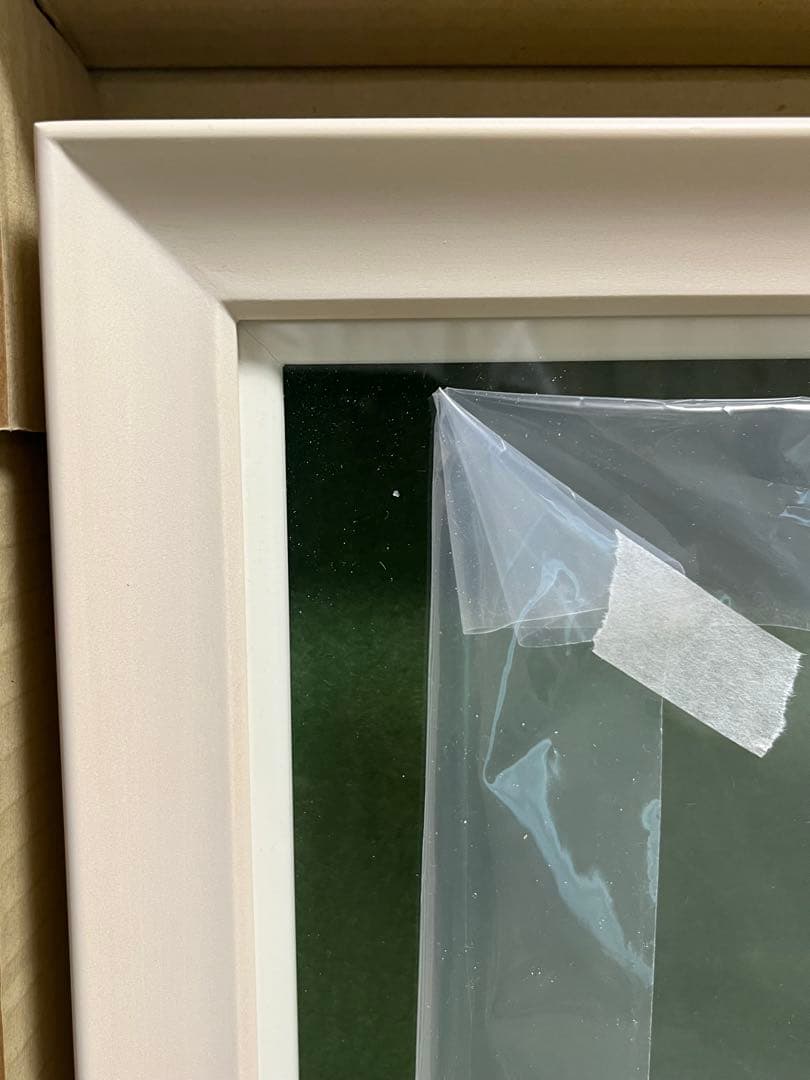 【送料込】F30号油彩額縁 乳白