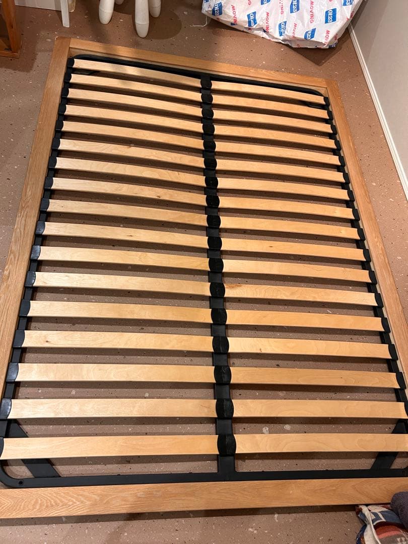 無印良品木製フレームベッド　オーク材突板※ダブルサイズ