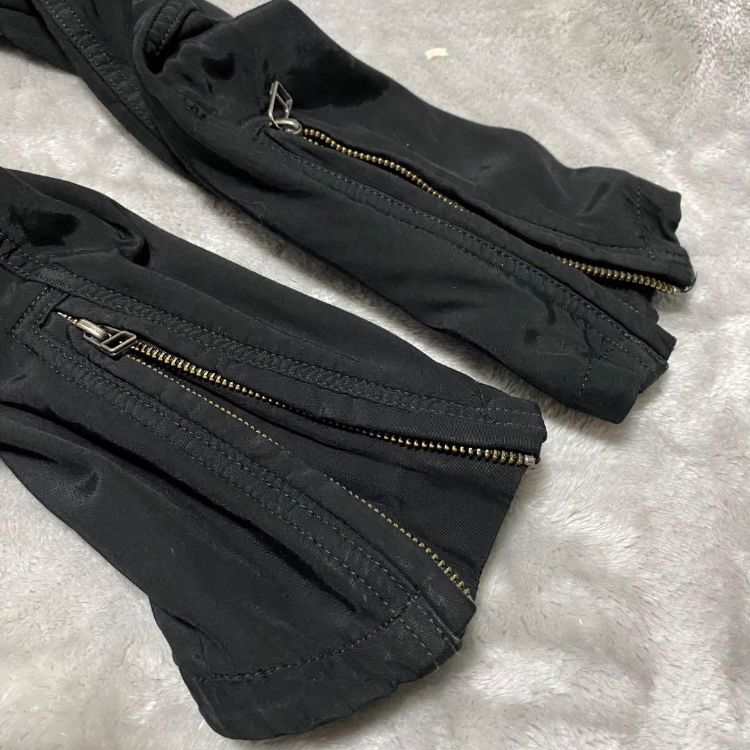 gco4 希少　5351プールオム　短パンツナギ風コート　zip 2 黒