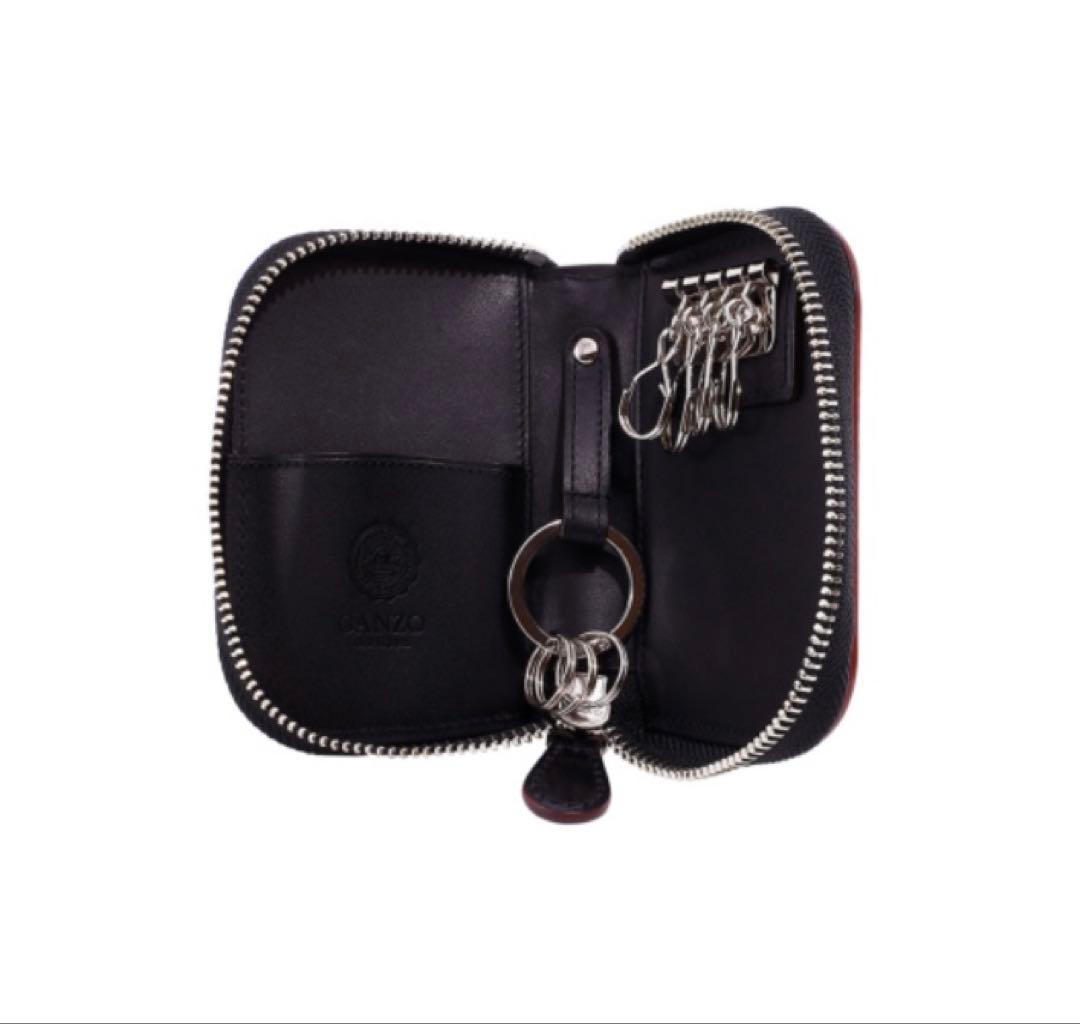 453【新品】GANZOコードバンアールシーラウンドファスナーキーケースブラック