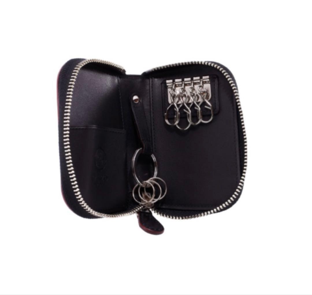 453【新品】GANZOコードバンアールシーラウンドファスナーキーケースブラック