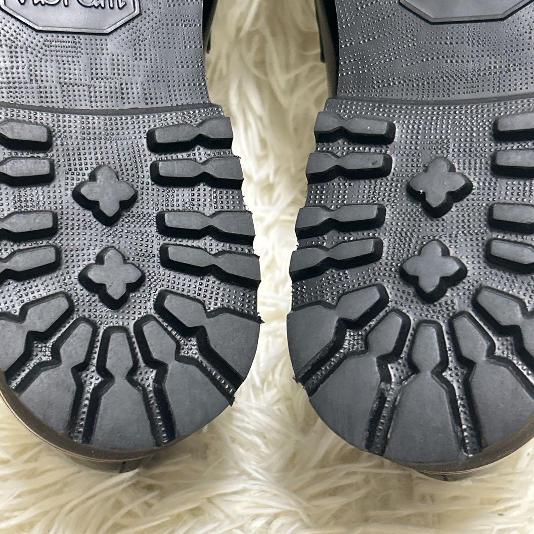 【FABIO RUSCONI】タンクソールキルト付きローファー 37 ブラック