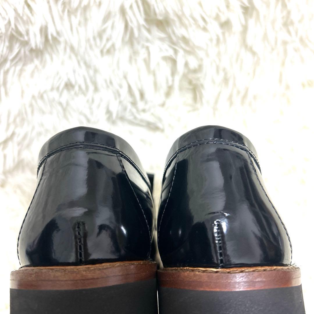 【FABIO RUSCONI】タンクソールキルト付きローファー 37 ブラック