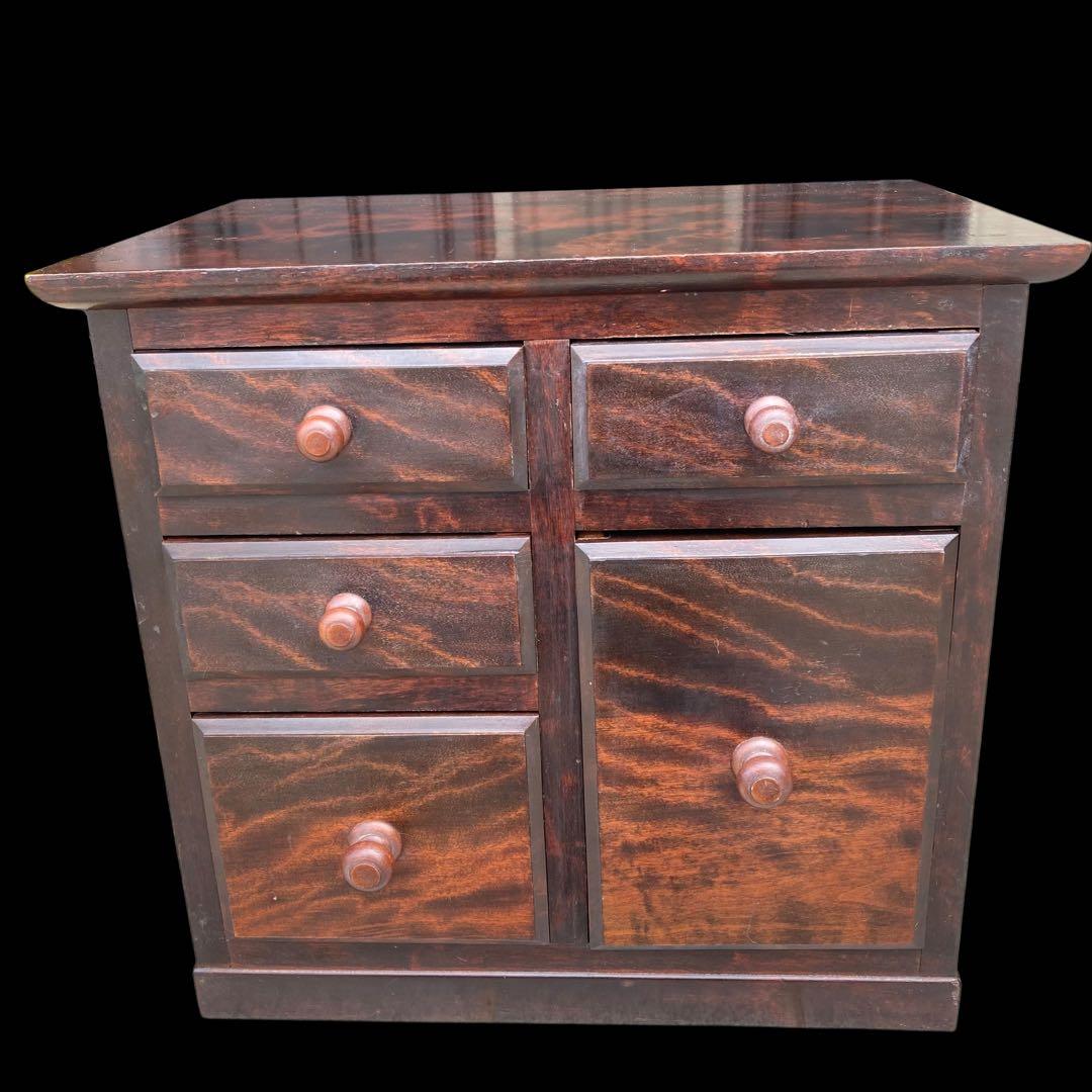 松本民芸家具 ミズメザクラ無垢 小箪笥 小引き出し 5杯 小物入れ 和モダン