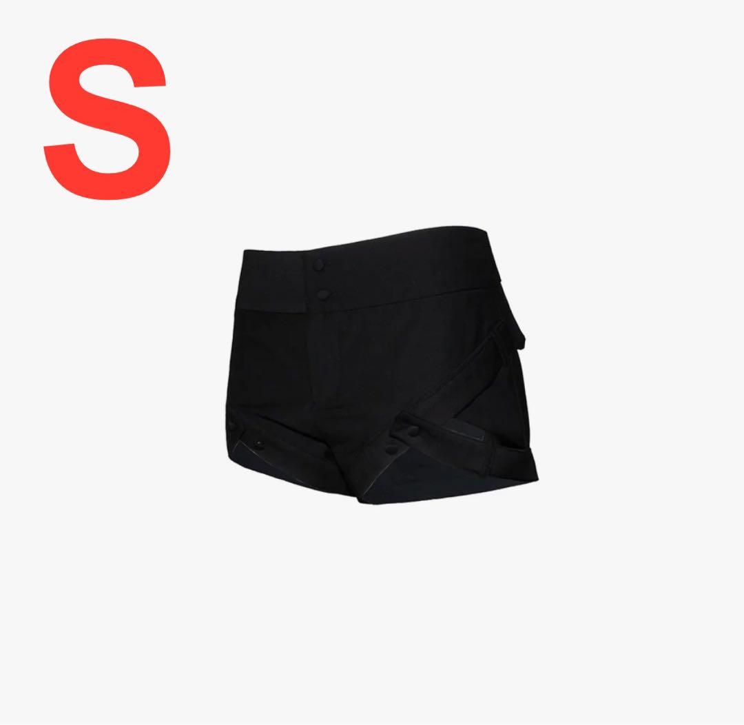 パンツ theredthread S v-cut mini shorts black S