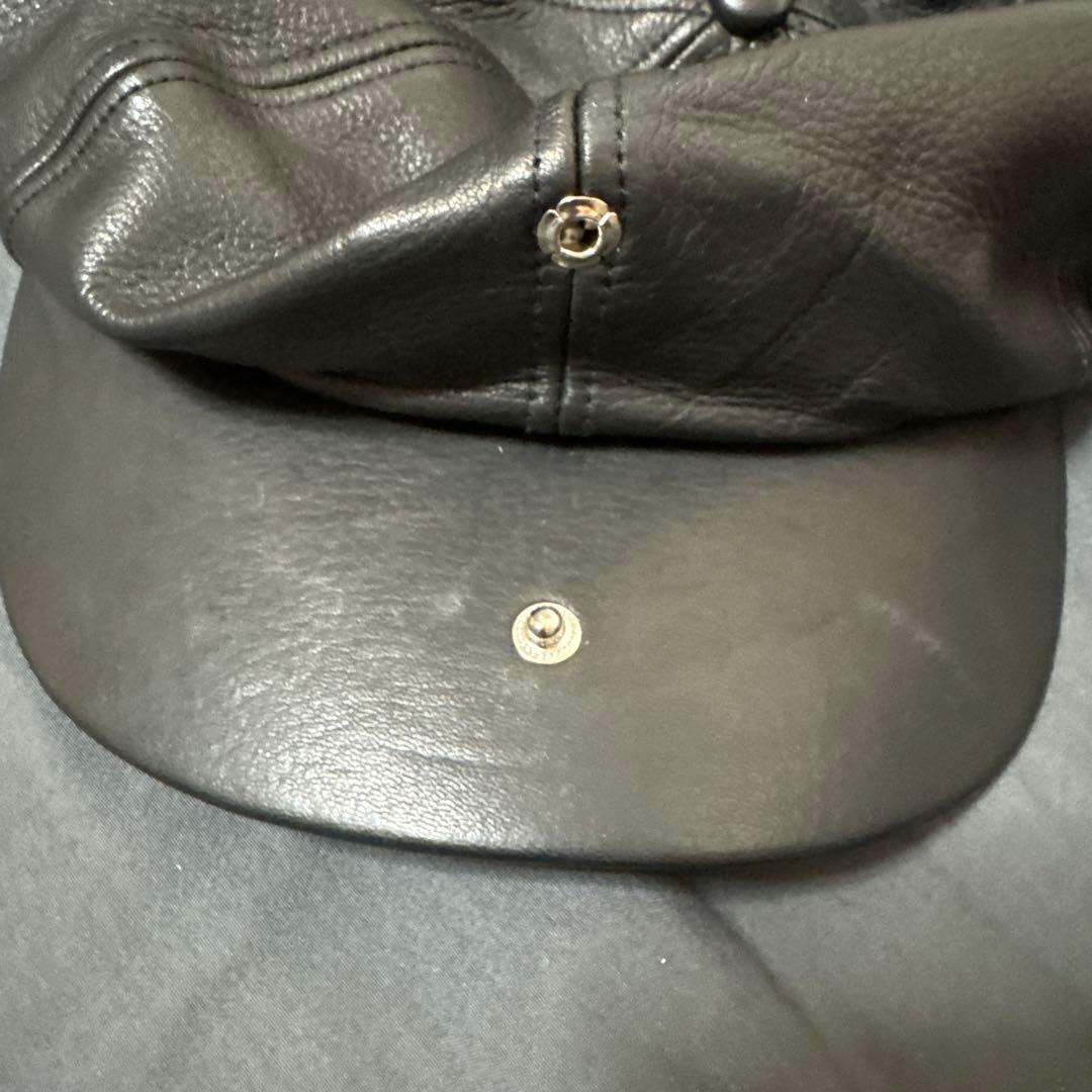 お値引きOKほぼ未使用　OLD JOE BRAND レザーキャスケット　ブラック