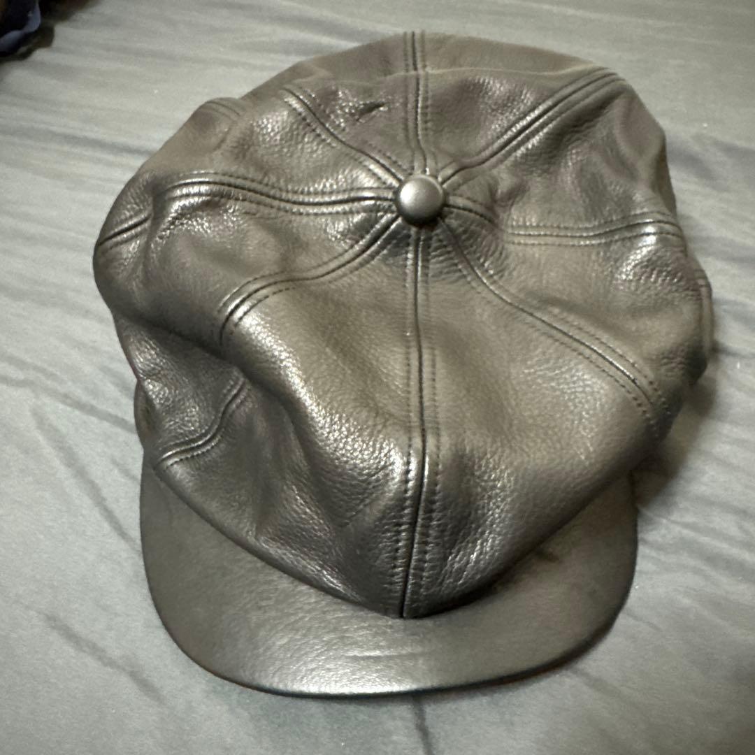 お値引きOKほぼ未使用　OLD JOE BRAND レザーキャスケット　ブラック