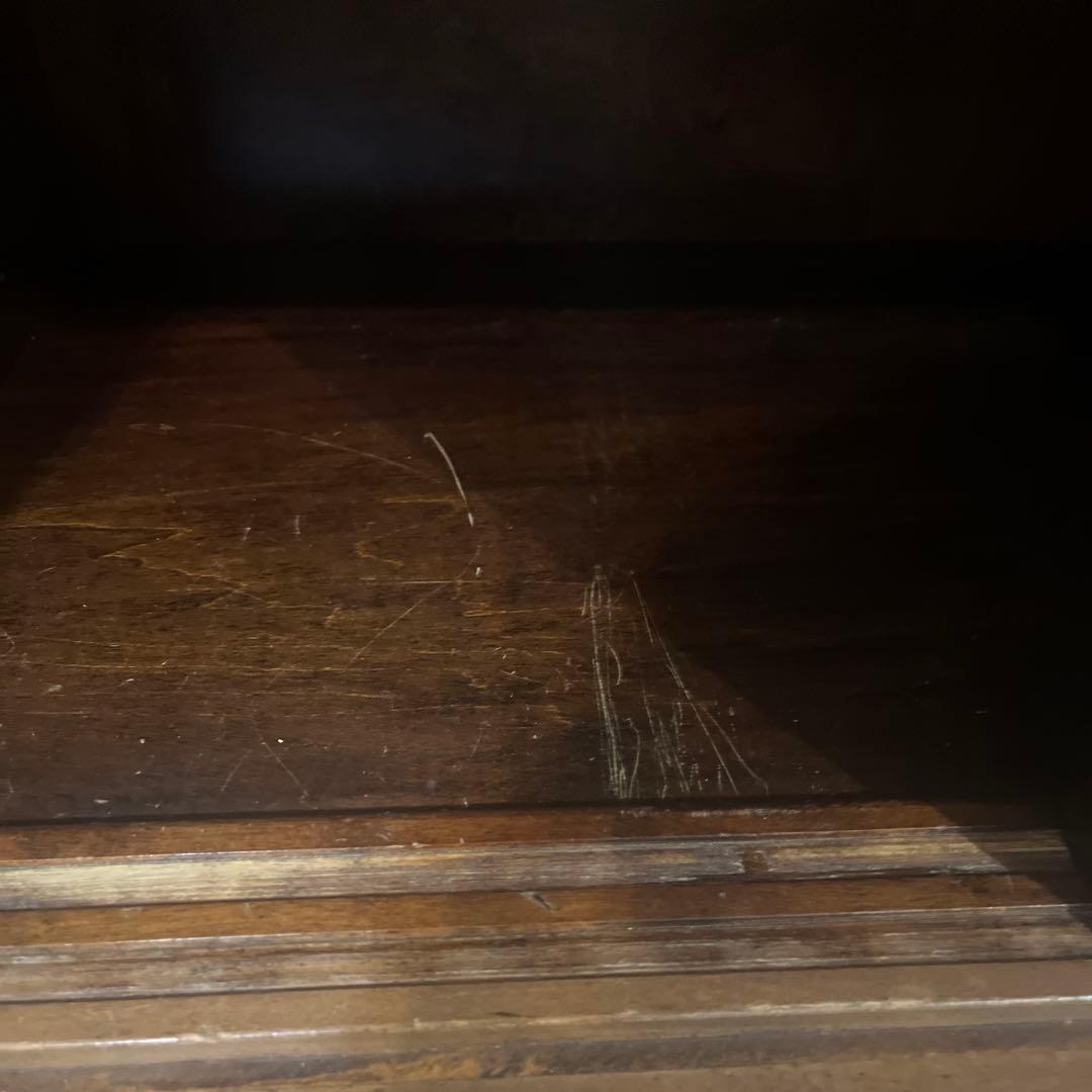 九州民芸家具　民芸家具　格子　縦格子　アンティーク　天然木　食器棚　飾り棚