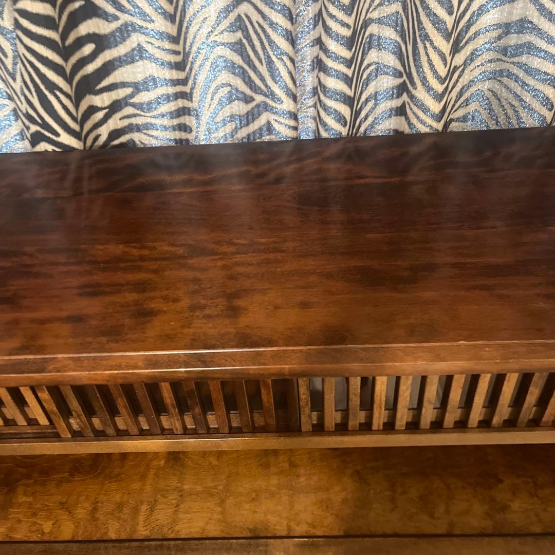 九州民芸家具　民芸家具　格子　縦格子　アンティーク　天然木　食器棚　飾り棚