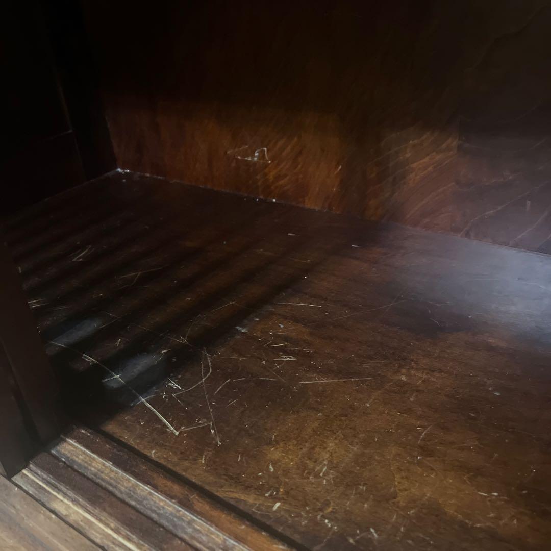 九州民芸家具　民芸家具　格子　縦格子　アンティーク　天然木　食器棚　飾り棚