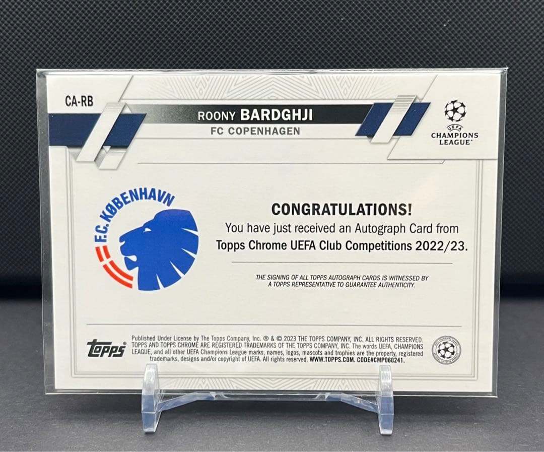 ぴ*ー様 Topps Roony Bardghji auto ルーニー　バルドグ