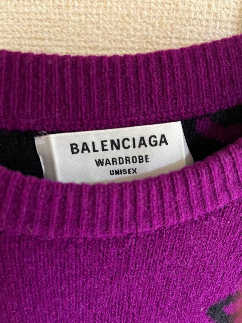 BALENCIAGA ユニセックス ニット セーター パープル