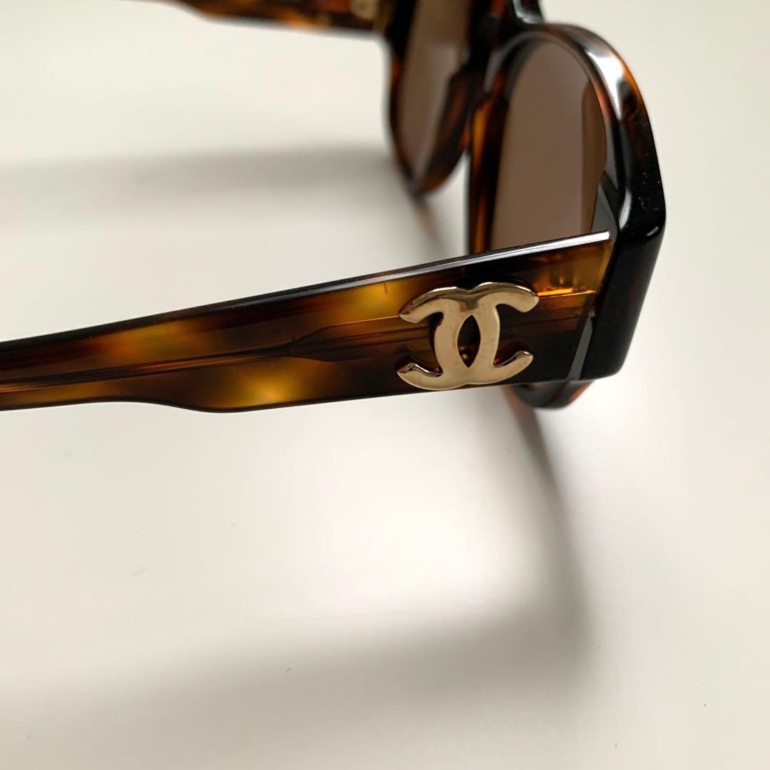 CHANEL シャネル ゴールド金具ロゴ 鼈甲 サングラス フレーム
