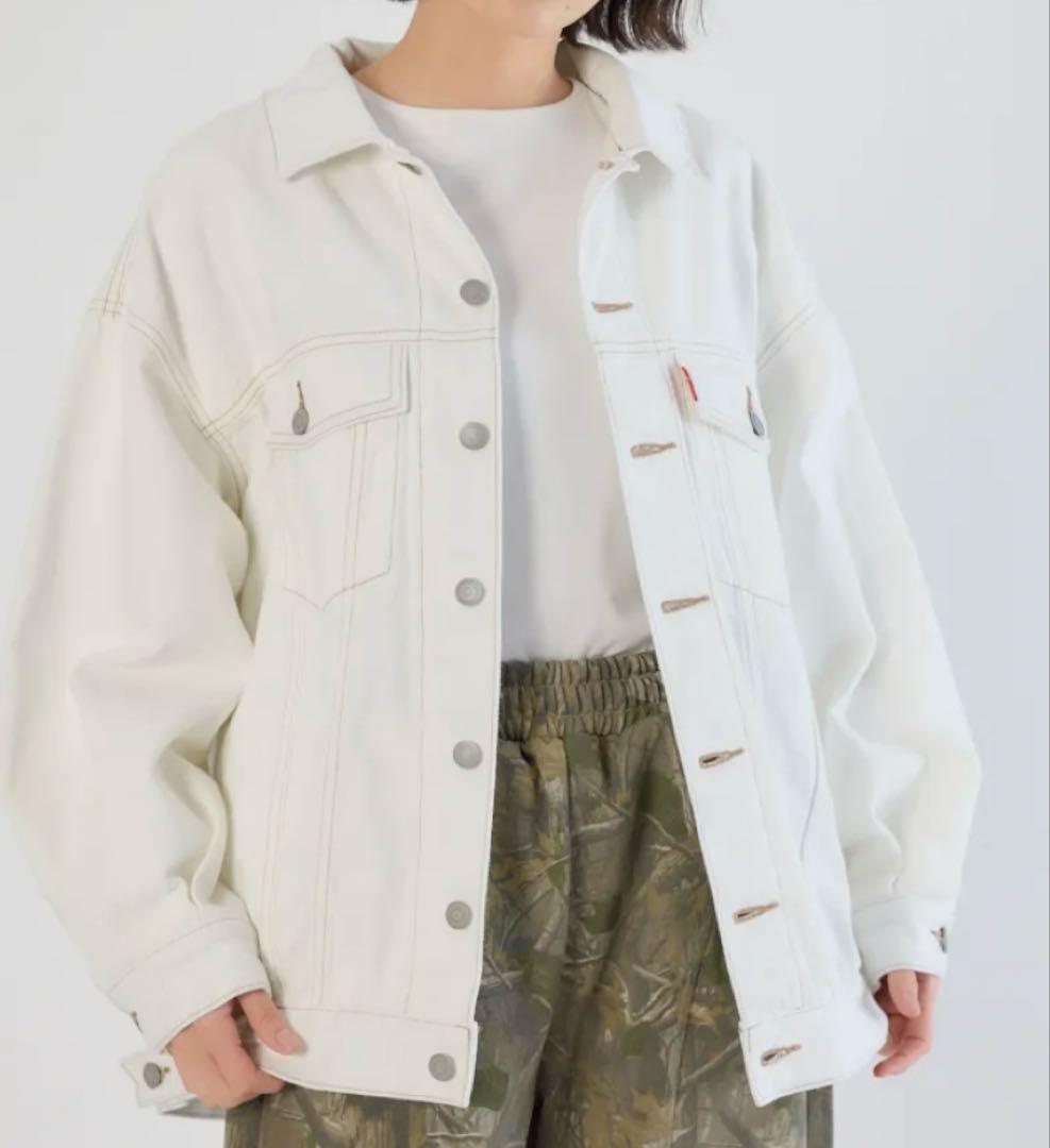 RODEO CROWNS WIDE BOWL ビッグリボンデニムジャケット　白