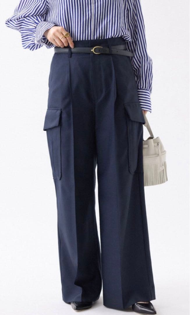 IENA イエナ カーゴスラックス ネイビー 36