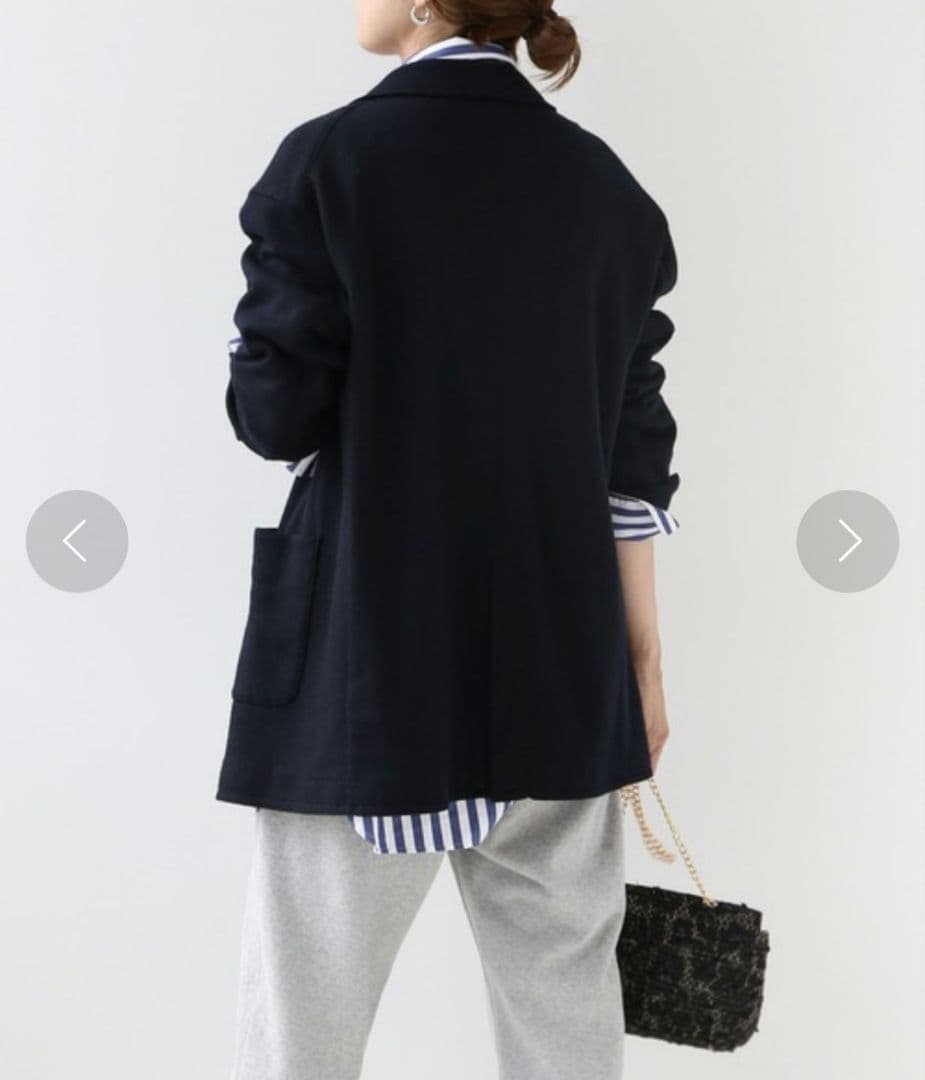 美品　FRAMeWORK　スムースウールジャケット　紺ブレ　金ボタン　M