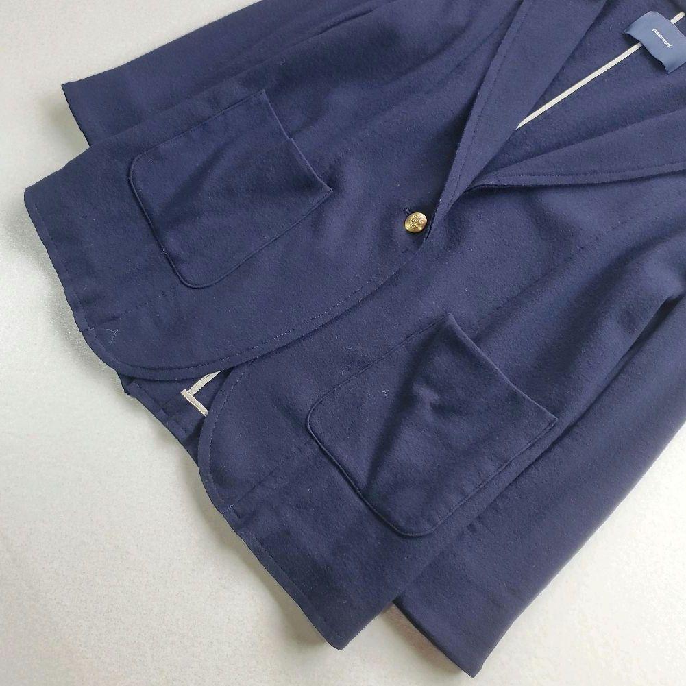 美品　FRAMeWORK　スムースウールジャケット　紺ブレ　金ボタン　M