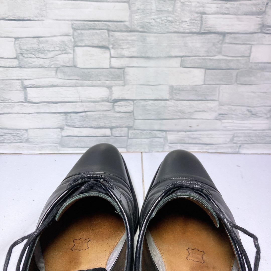 美品 REGAL ビジネスシューズ 607R ストレートチップ 本革 黒 27