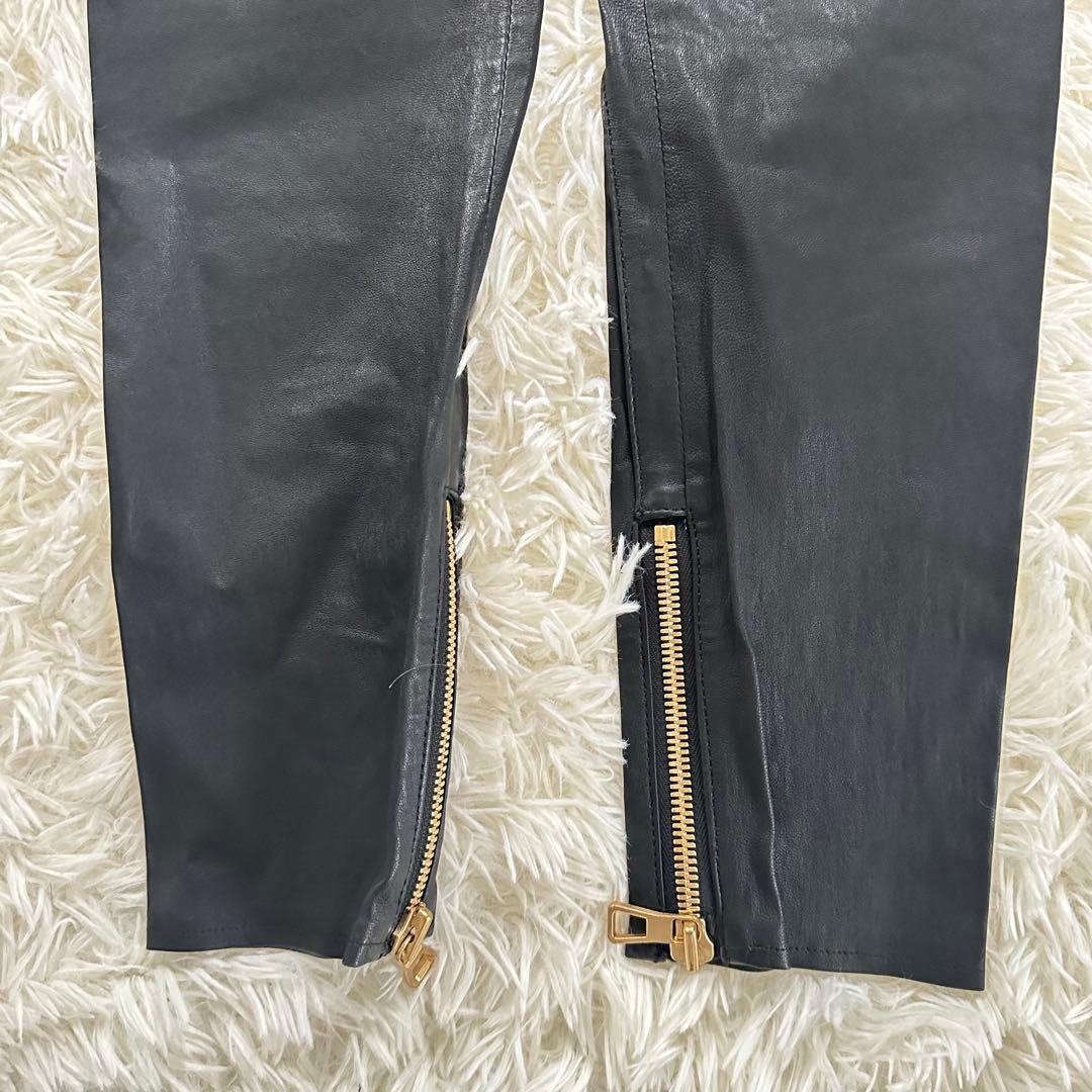 美品 希少　バルマン  バイカーパンツ S 36 オールレザー