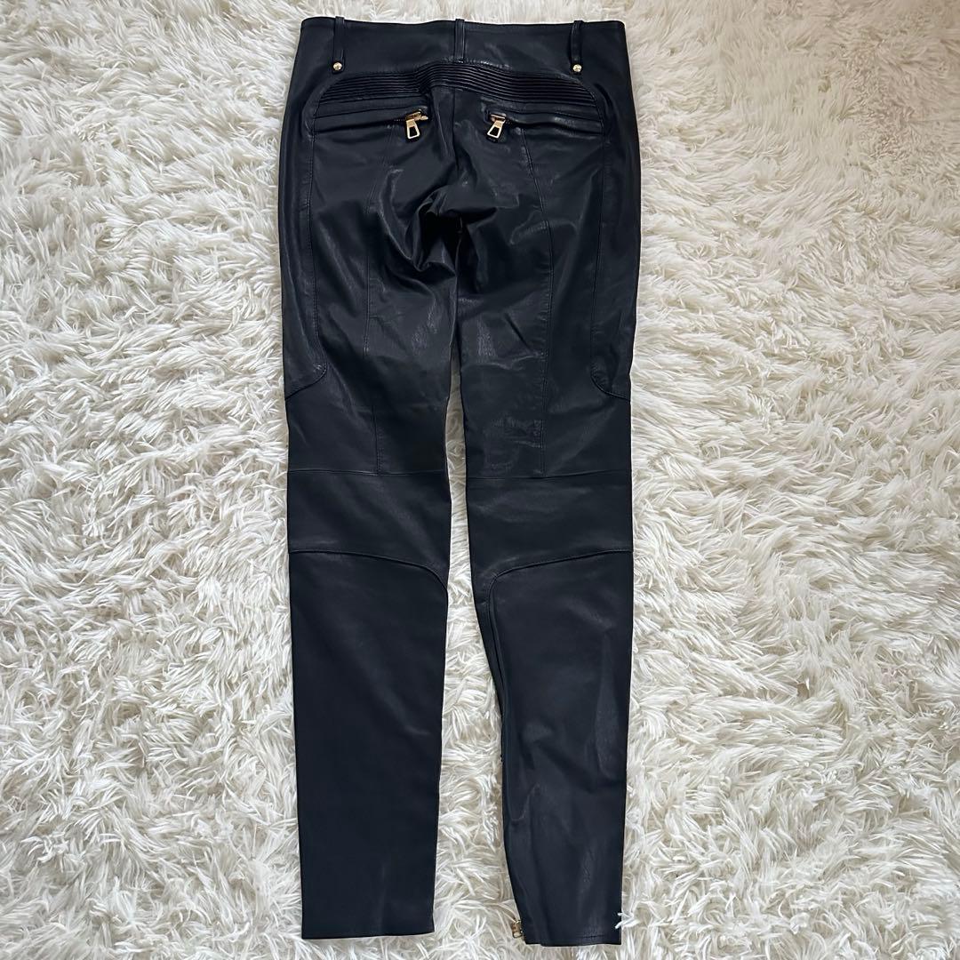 美品 希少　バルマン  バイカーパンツ S 36 オールレザー
