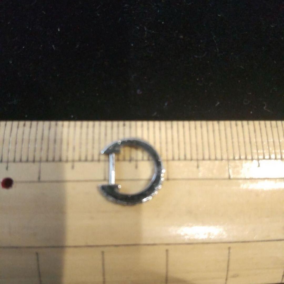 美品★Pt900 中折れ フ−プ ダイヤ 片耳 ピアス プラチナ ダイヤモンド