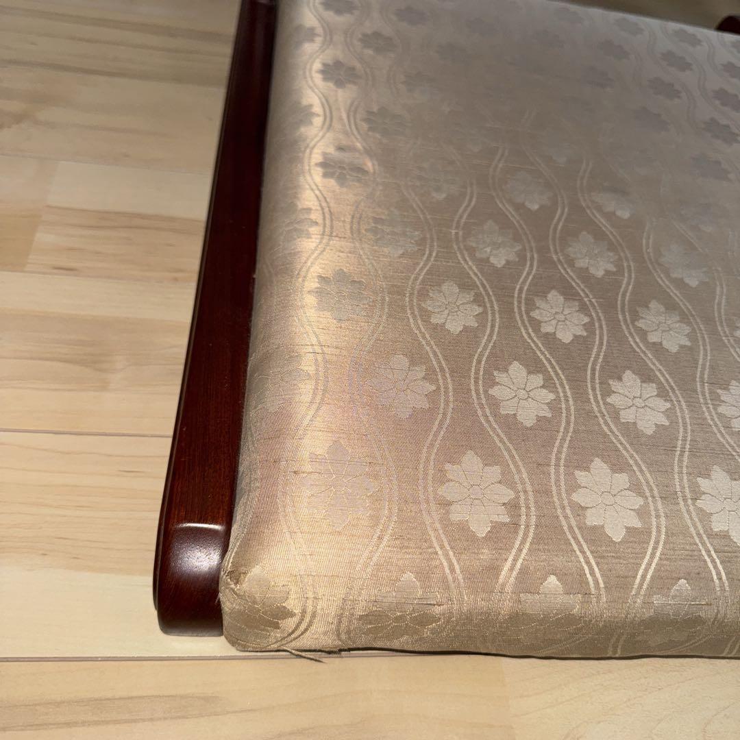 カリモク 背もたれ付き　座椅子 ベージュ　二脚セット　希少