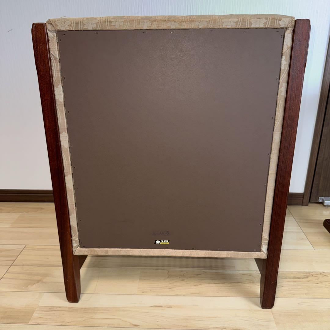 カリモク 背もたれ付き　座椅子 ベージュ　二脚セット　希少