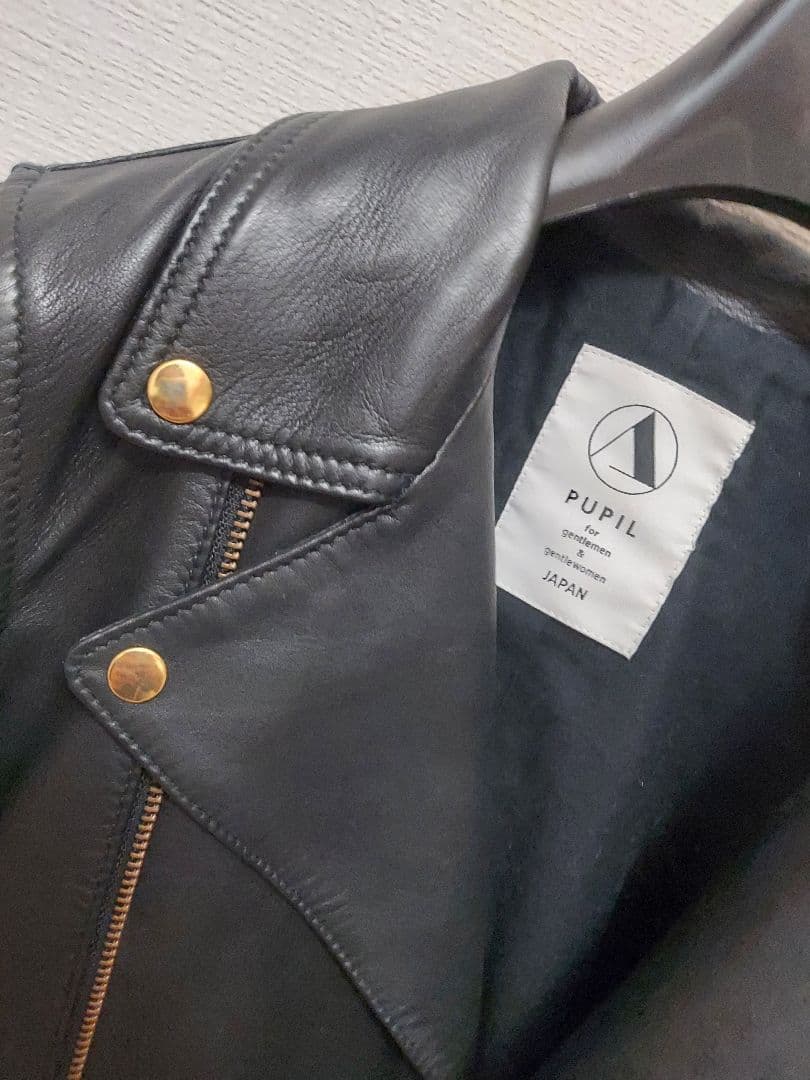 美品!！A PUPIL ラムレザーライダースジャケット