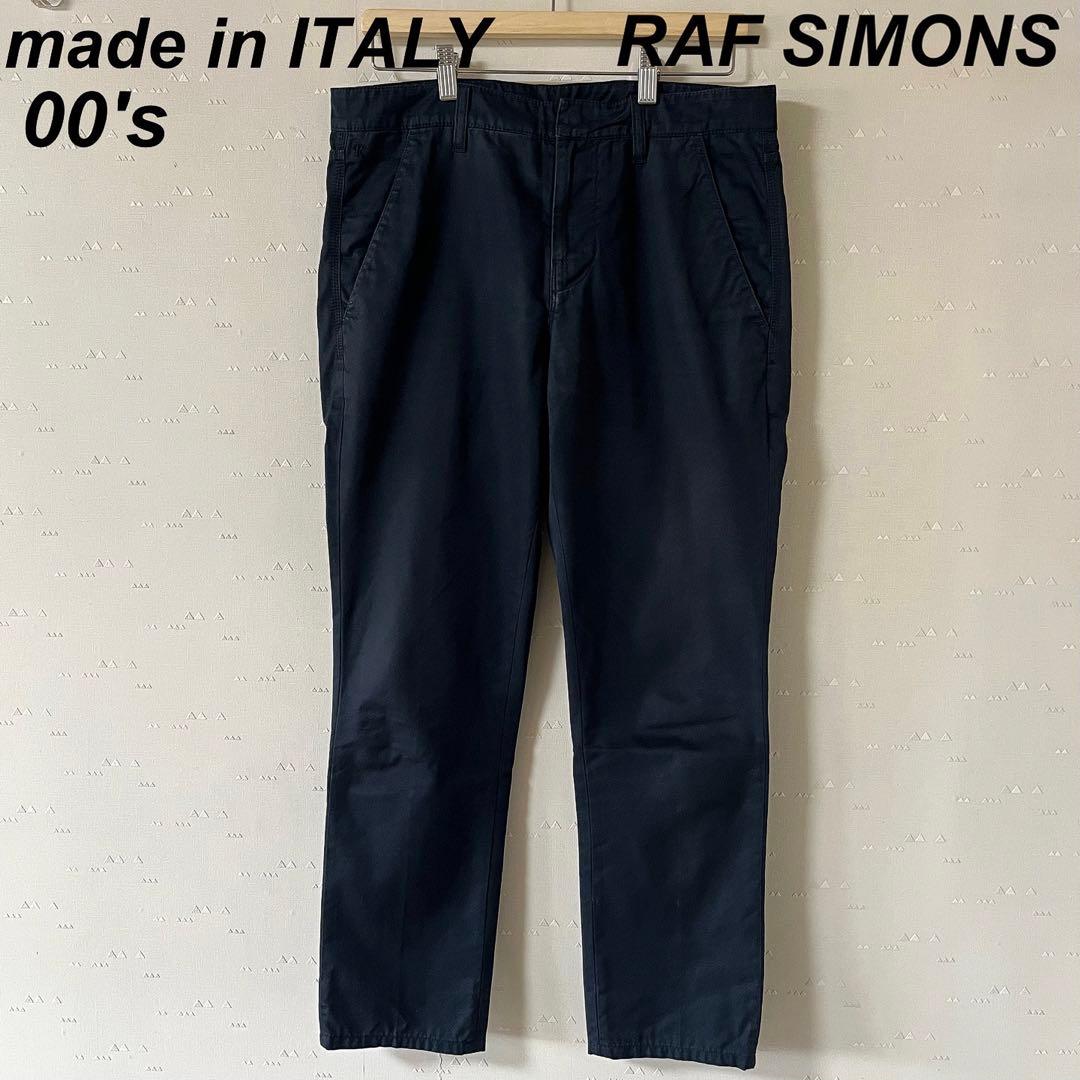 イタリア製 古着 00's ラフシモンズ パンツ スラックス 黒