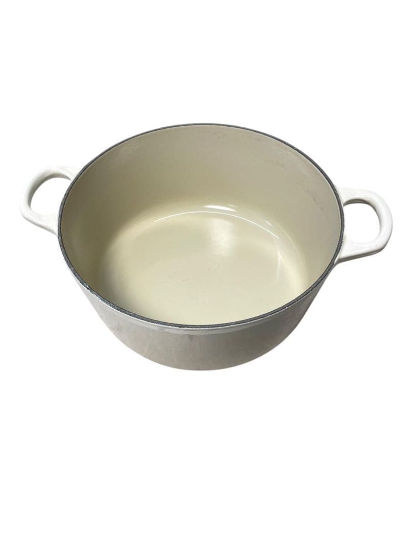 LE CREUSET ルクルーゼ ココットロンド 22cm ホワイト 両手鍋