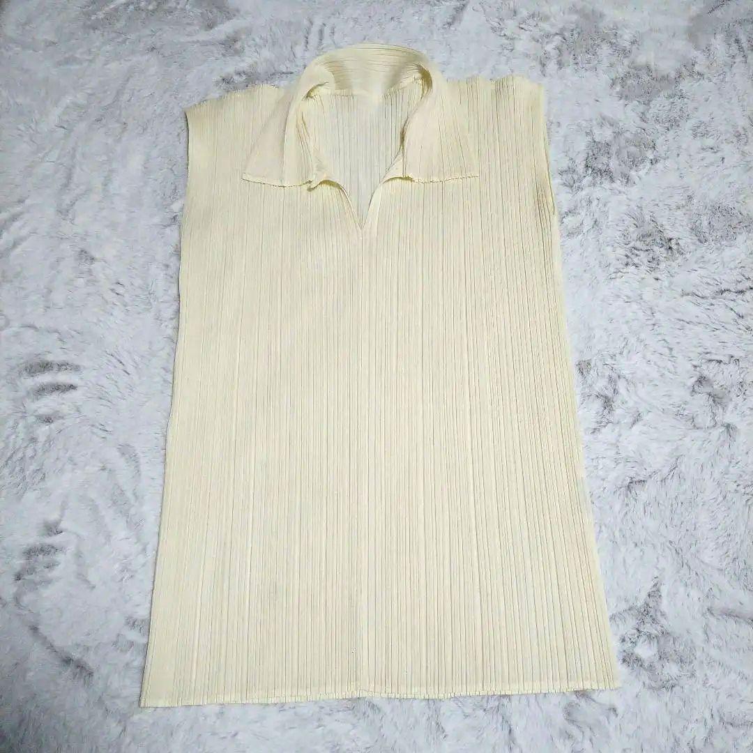 プリーツプリーズ　フレンチスリーブ　半袖