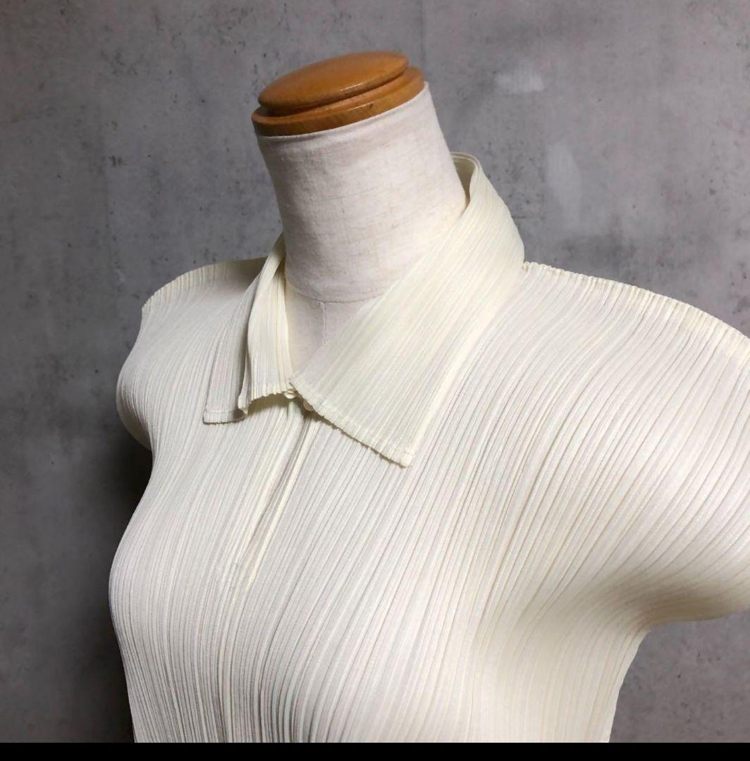 プリーツプリーズ　フレンチスリーブ　半袖